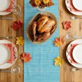thumbnail image 3 of Table Runner 108 Inches Long, Pure Color Decorative Table Runner for Party Wedding Home Decor, Contemporary Simple Linen Texture Turquoise Dresser Scarves for Bedroom Kitchen Tables Decor 13x108 Inch, 3 of 9