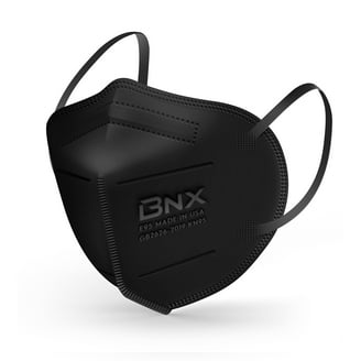 BNX N95 Black Respirator Face Mask, Tri-Fold Cup/Fish Style, 20