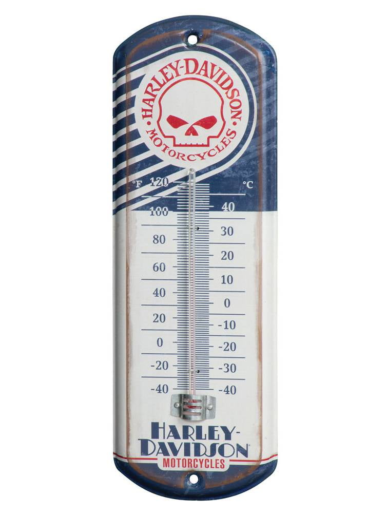 HarleyDavidson Retro Willie G Skull Mini Thermometer, 4.125 x 12 inch