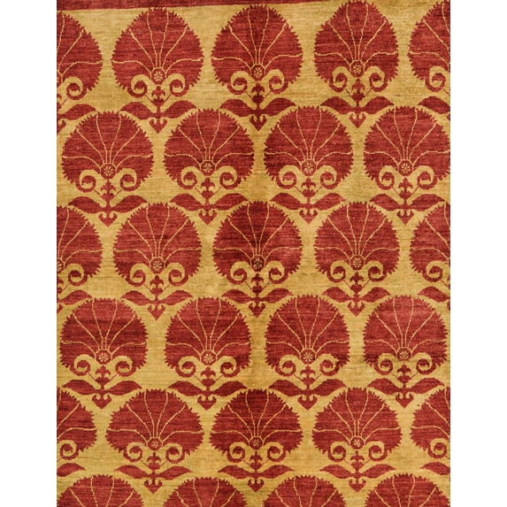 Ahgly Company Machine Washable Indoor Rectangle Abstract Dark Orange Area Rugs, 2' x 4'