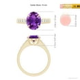 thumbnail image 5 of ANGARA Natural Oval 2.28 ct Amethyst Ring with Flush-Set Diamonds in 14K Yellow Gold for Women (Size-10x8mm) | February Birthstone, Anniversary, Jewelry Gift for Women | Natural Amethyst Ring, 5 of 9