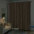 thumbnail image 6 of 100% Blackout Curtains 2 Panels Set, Thermal Insulated Linen Textured Blackout drape for Bedroom, Back Tab/Rod Pocket Curtains, Oatmeal W50" X L120", 6 of 6