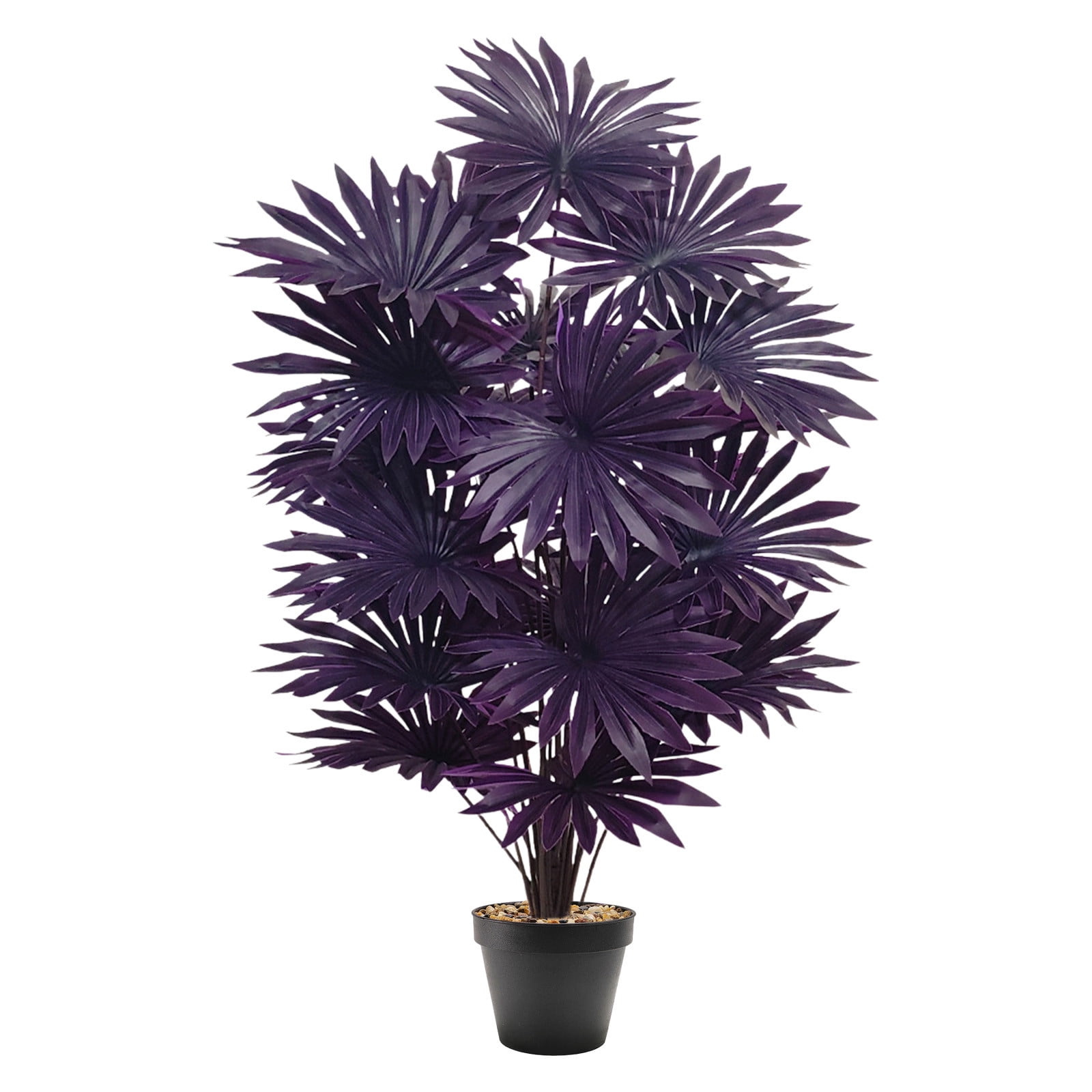HASACHYL Artificial Potted Plant 33 Inch - 24 Leaves PVC Fake Tropical Plant Realistic Faux Plant for Home Office Desk Shelf Living Room