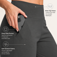thumbnail image 4 of Women’s High Waisted Bermuda Shorts with Pockets, Stretch Casual Long Shorts, Soft Comfortable Athletic Workout Shorts for Yoga, Running, Lounge and Everyday Wear, 4 of 9