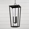 thumbnail image 5 of 3 Light Outdoor Hanging Lantern In Minimalist Style-30 Inches Tall And 12.25 Inches Wide Capital Lighting 948132Bk, 5 of 5