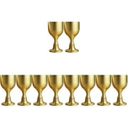 Tall Brass Wine Glass 10 Pcs Goblet Glasses Decor Royal King Chalice Cup European Copper
