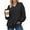 Black, variant on UVN Womens Oversized Sweatshirts Fall Winter Long Sleeve V Neck Hoodies Ladies Casual Loose Pullover Clothes