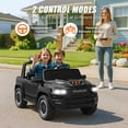 thumbnail image 6 of iYofe RAM 24V Kids Ride on Truck Cars for Boys Girls, Battery Powered Ride on Toys with All-Terrain Wheel, Bluetooth, MP3, Electric Car for Kids Toddler with Remote Control, Black, 6 of 9