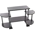 thumbnail image 2 of Furinno Turn-N-Tube Roundedecorner TV Entertainment Center - Stand - for flat panel / AV equipment - PVC, wood composite - black/gray - screen size: 37" - floor-standing, 2 of 5