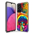 thumbnail image 3 of MUNDAZE Samsung Galaxy A21 Shockproof Clear Hybrid Protective Phone Case Neon Rainbow Psychedelic Trippy Hippie Big Brain, 3 of 5