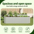 thumbnail image 4 of vidaXL Raised Garden Bed Raised Flower Bed Raised Garden Box Galvanized Steel, 4 of 9