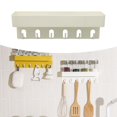 thumbnail image 4 of Cesta de ducha con 6 ganchos, organizador de baño para colgar toallas y cepillos. Blanco, 4 of 9