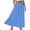 Blue, variant on Arlun Women's Summer Casual Elegant Layered Tiered Maxi Skirts Elastic High Waisted Eyelet A Line Flowy Long Skirts with Pockets Loose Comfort Solid Color Vacation Skirt 2026 White XL