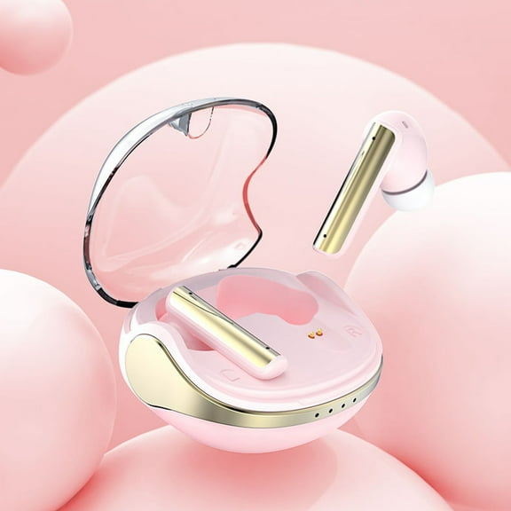 Active Noise Cancelling Wireless Earbuds, Reduce Noise by Up to 95%, 140H Playtime, IPX6 Waterproof, Deeper Bass, 4 ENC Mics, Comfortable Fit, Bluetooth 5.3 Ear Buds - Bowie MA10,Pink