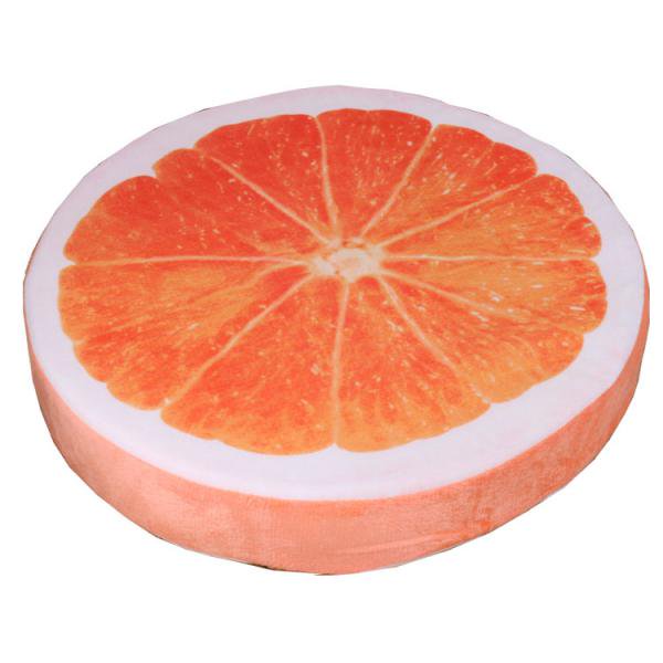 3D Fruit Print Cushion Car Seat Sofa Throw Pillow Orange