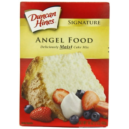 12 PACKS : Duncan Hines Signature Cake Mix, Angel Food, 16