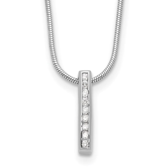 Diamond2Deal Collier en Argent Sterling 925 avec Strass pour Femmes 20 Pouces