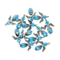 thumbnail image 3 of veasfak 12Pcs Beaded Angel Heart Wing Faceted Glass DIY Dangle Pendant Blue, 3 of 9