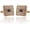 Gold, variant on Black and Silver Gold Concentric Diamond Clear Crystal Dust Cufflinks, Soleilie Tuxedo Shirt Cufflinks French Style Shirt Studs