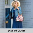 thumbnail image 6 of Pioneer Flower Floral Print Pattern Drawstring Lunch Bag Women - Drawstring Lunch Bag Insulated for Work Office - Stain-Resistant Large Lunchbags for Women with Multi-Pockets, 6 of 6