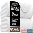 thumbnail image 1 of GORILLA GRIP Washable Bed Pads for Incontinence, Leak Proof Slip Resistant Pee Pad Protector, 52x34, Absorbs 8 Cups, Soft Mattress Protection Chux fo, 1 of 9