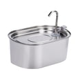 thumbnail image 4 of Fuente de agua para mascotas jinwen de acero inoxidable 3.2L Bebedero para gatos, 4 of 8