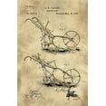 thumbnail image 2 of Lavoie, Tina 17x24 White Modern Wood Framed Museum Art Print Titled - Garden Plow Blueprint Industrial Farmhouse, 2 of 4