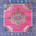 thumbnail image 2 of Traditional Rine Collection Area Rug 7'6" Square - Fuchsia, 2 of 5