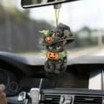 thumbnail image 4 of Aufmer 4 Pcs Halloween Cat Car Rearview Mirror Accessories,2D Flat Acrylic Pendant Car Rear View Mirror Charm, Christmas Tree Hanging Ornament, Car Interior Accessories Decor Present for Window(Black), 4 of 6