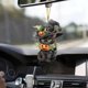 thumbnail image 4 of Percha de acrílico para coche con diseño de gatos de Halloween | Adorno plano | Abalorio ligero y duradero para mochila | Accesorio festivo versátil para el espejo retrovisor del coche, decoración, 4 of 6