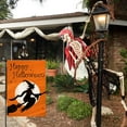 thumbnail image 4 of Happy Halloween Witch Garden Flag Double Sided Burlap, Halloween Sign Small Flags Farmhouse Party Yard Lawn Seasonal Outdoor Decor DF565, 4 of 4