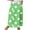 Green, variant on yillto Cotton Linen Skirts for Womens High Waist Flowy Summer Beach Vacation Polka Dot Skirt with Pockets