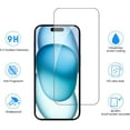 thumbnail image 2 of REJODA-3 Pack Screen Protector for iPhone 15 Plus with 3 Pack Camera Lens Tempered Glass Protector, 6.7 Inch HD Clear 9H Hardness Full Coverage, Scratch Resistent, Easy Installation, Bubbles Free, 2 of 4