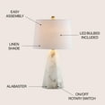 thumbnail image 4 of JONATHAN Y Xio 25.5" Alabaster LED Table Lamp, White, JYL6205A, 4 of 8