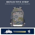 thumbnail image 5 of FORMRS Unisex School Backpack 17" Student Travel Bag with Laptop Compartment, Pink Floral Wave, 5 of 7