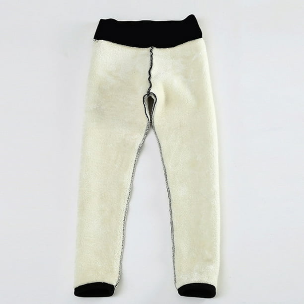 Mikilon Women Print Warm Winter Tight Thick Velvet Wool Cashmere Pants  Trousers Leggings 