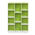 thumbnail image 2 of Furinno 11107WH-GR Bibliothèque Ouverte Réversible à 11 Cubes, Blanc et Vert, 2 of 3