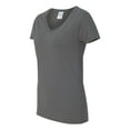 thumbnail image 2 of Heavy Cotton Women’s V-Neck T-Shirt, S, Charcoal, 2 of 3