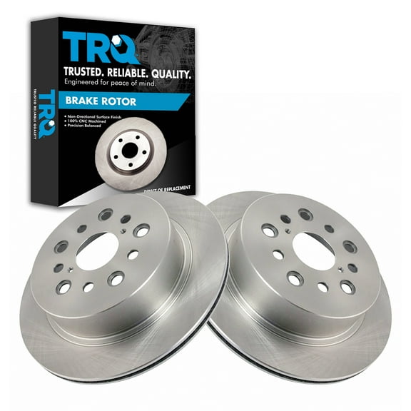 TRQ Rear Brake Rotors Set Vented Fits Select 2001-2006 Lexus LS430