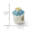 thumbnail image 4 of Blue Enamel Cupcake Charm .925 Sterling Silver Antique Reflection Beads, 4 of 5