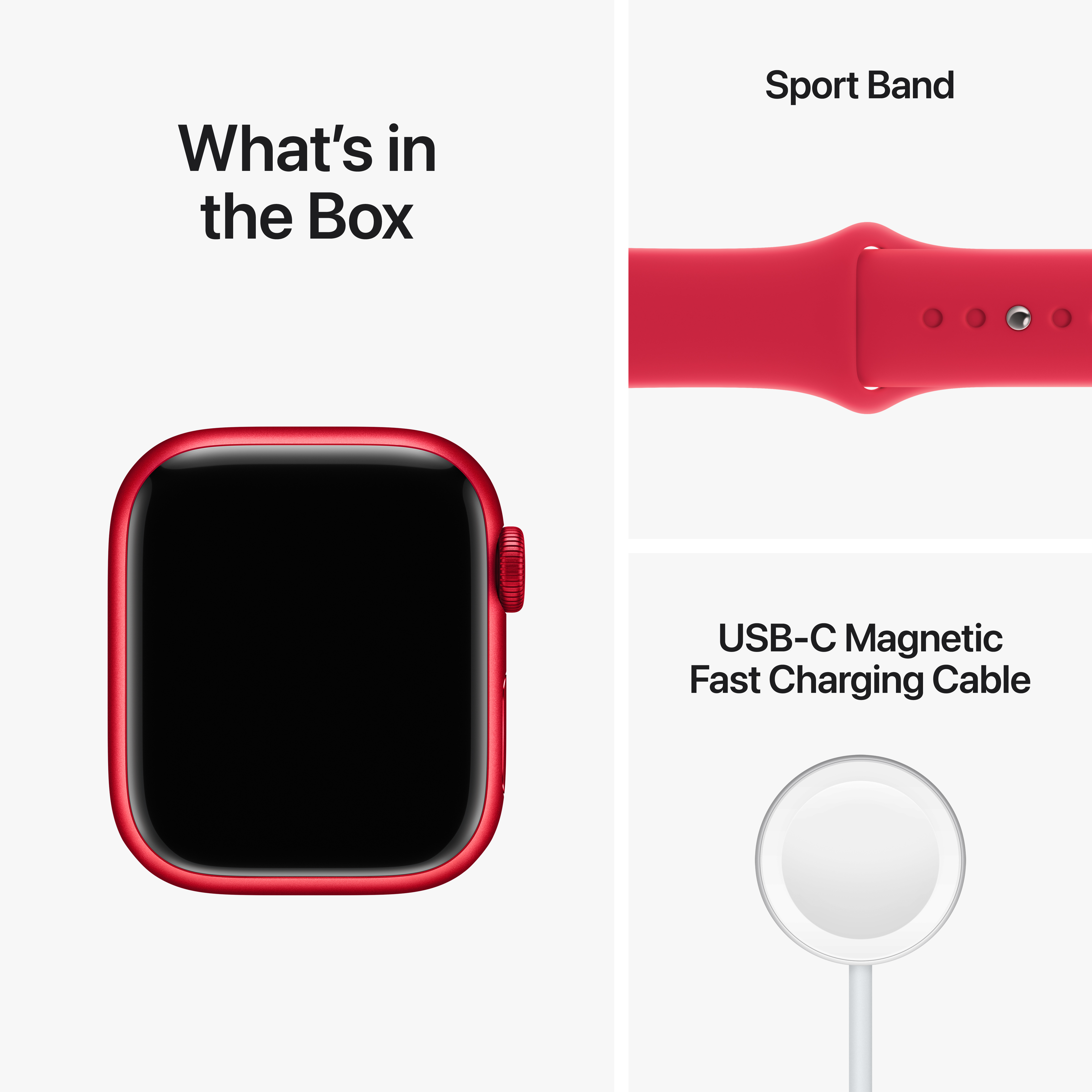 Apple Watch Series 8 GPS 41mm (PRODUCT)RED Aluminum Case with (PRODUCT)RED Sport Band - S/M. Fitness Tracker, Blood Oxygen & ECG Apps, Always-On Retina Display - image 6 of 9