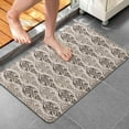 thumbnail image 4 of Boho Brown Damask Ethnic Pattern Bathroom Rugs Mat,Non Slip Microfiber Bathroom Rug,Rubber Backing,Soft Bathroom Mats for Bathroom Floor,Tub and Shower,20x32in(50x80cm), 4 of 5