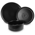 thumbnail image 7 of Gibson 120857.12 Stone Lava Dinnerware Set Service for 4 - Matte Black - 12 Piece, 7 of 7