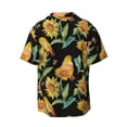 thumbnail image 5 of Salouo Sunflowers And Bird Pattern Cuban Collar Shirts for Men Button-Down Shirt Men's Short Sleeve Shirts Hawaiian Shirts Casual Shirts -Medium, 5 of 6