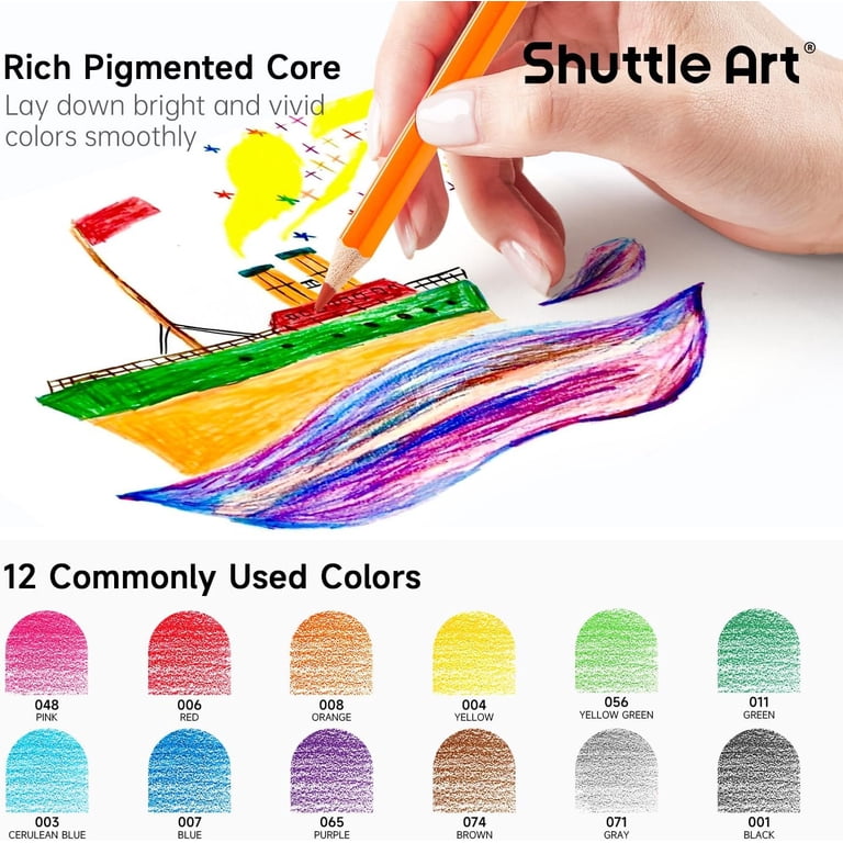 Shuttle Art, Colored Pencils Bulk, 408 Pack, Plus 20 Sharpeners