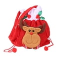 thumbnail image 2 of Bolsa navideña roja, bolsa para dulces, bolsas para juguetes, regalos de Navidad, bolsas para guardar regalos, bolsa espaciosa Alce, 2 of 9