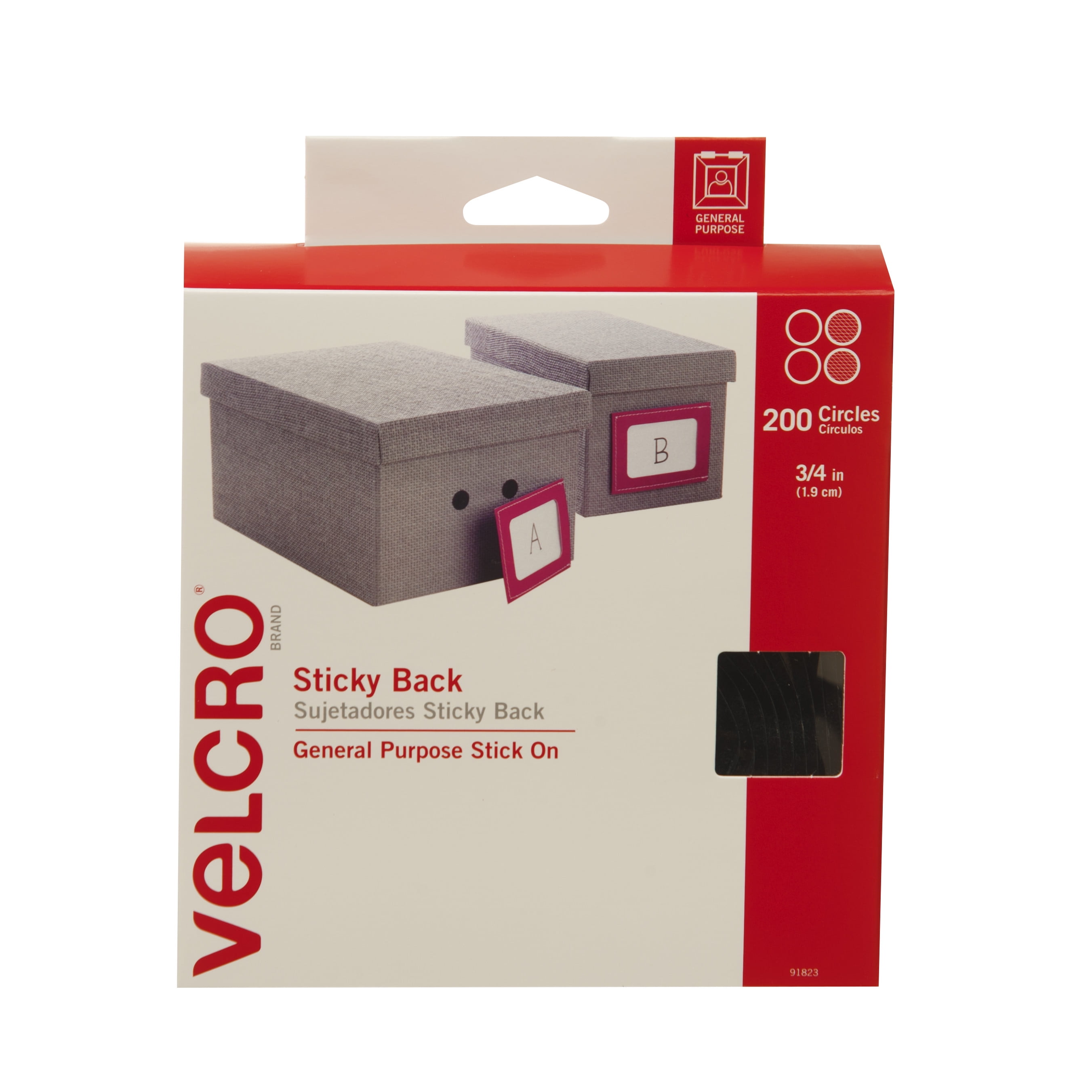 X 3//4 IN VELCRO STICKY BACK 1 ROLL 20 ft White NEW