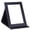Black, variant on DUAIU Folding Travel Mirror, PU Portable Adjustable Rectangular Ultrathin Mirror, Portable Vanity Mirror for Men Shaving Grooming and Ladies Makeup (Green/6.1*7.87inch)