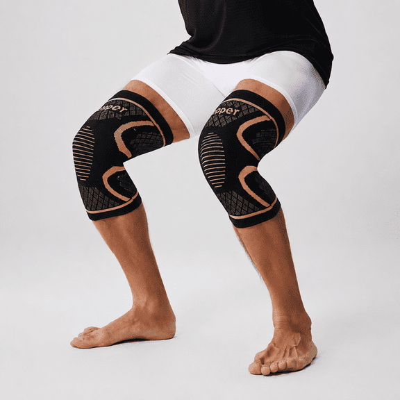 Knee Brace for Men Women, 2 Pack Compression Knee Sleeves, Breathable 4-Way Stretch Knee Support for Running Workout Sports