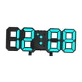 thumbnail image 5 of Digital Alarm Clock Large Display LED Wall Clock for Bedside Home Study Room Black and Blue, 5 of 9